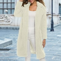 Női Kabátok Kabát Téli Őszi Női Divat Egyszínű Hosszú Ujjú Közepes Hosszúságú Bárány Bársony Gyapjú Alkalmi Felsők