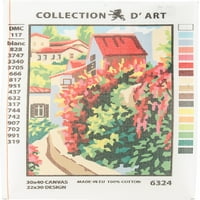 Gyűjtemény d ' Art tűpontos nyomtatott gobelin vászon 30x-piros tetők