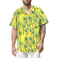 Nyári divatos Clearance Férfi ingek Hawaii ing férfiaknak, férfi Vintage gomb le Bowling ing rövid ujjú Nyári strand