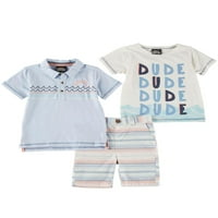 Fiúk Rock Csecsemő & Kisgyermek Fiúk Surf Ingek & Rövidnadrág Dude Baby Outfit Szett