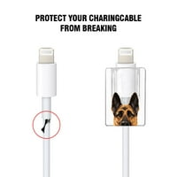 Készlet Headcover kábel fejléc USB kábel protektorok Apple iPhone kábel és egyéb mobiltelefon kábel-fekete Tan német