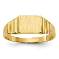 Primal arany karátos sárga arany szatén téglalap alakú gyermek pecsétgyűrű