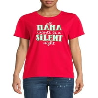 Ünnepi idő női csendes mama grafikus póló