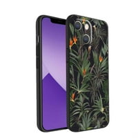 Sötét-trópusi-botanikai-madár-of-Paradise-virágos telefon tok, Degined iPhone tok férfiak nők, rugalmas szilikon ütésálló