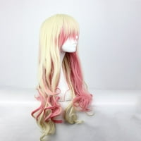 Egyedi olcsó emberi haj parókák nőknek göndör paróka paróka sapkával 28 szőke rózsaszín zöld