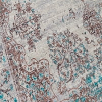 Jól szőtt globális kincsek Zahra 7'10 9'6 Modern bajba jutott medál Keleti kék terület szőnyege