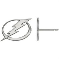 Logoart NHL Tampa Bay Lightning Karat fehérarany kis oszlop fülbevalók