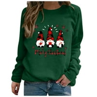 Fimkaul Női pulóver téli őszi Plusz méretű hosszú ujjú alkalmi felsők karácsonyi nyomtatott blúz pulóver pulóverek