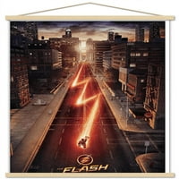Comics TV-a Flash-Street egy lapos fal poszter fa mágneses keret, 22.375 34