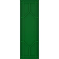 Ekena Millwork 15 W 54 H True Fit PVC Shaker rögzített redőnyök, Viridian Green