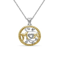 JewelersClub anya nyaklánc 14K aranyozott ezüst nyaklánc nőknek - Gyönyörű ékezetes fehér gyémántok + 14K aranyozott
