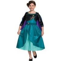 Álcázza a kisgyermek lányok Disney Fagyasztott Anna királynő klasszikus jelmezét-3t-4t méret