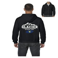 - Férfi pulóver Teljes cipzáras pulóver, akár 5XL méretű férfiakig-Glacier Nemzeti Park