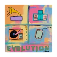 Védjegy képzőművészet 'Evolution Stereo' vászon művészet Brian Nash