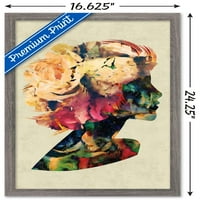 Virágos portré nő fali poszter, 14.725 22.375