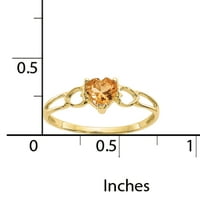 Primal Gold Karat sárga arany citrin születési gyűrű