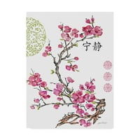 Védjegy képzőművészet 'Cherry Blossom Serenity' vászon művészet Jean Plout
