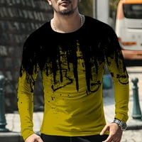 Honeladyy férfi Unise napi póló 3D nyomtatás Hosszú ujjú felsők alkalmi blúz Férfi pólók clearance