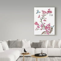 Védjegy képzőművészet ' Cherry Blossom Serenity madarak vászon művészete Jean Plout