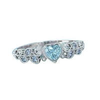 Grandest nyír női gyűrű levél alakú strasszos ékszerek elegáns gyönyörű gyűrű esküvői Ötvözet Rózsaszín