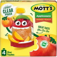 Mott's Mango Peach almaszóce, 3. oz, számoljon tiszta tasakokat