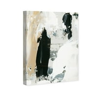 Wynwood Studio Absztrakt fal art vászon „Meleg szürkék festéke” - fekete, fehér