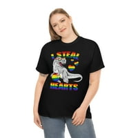 Familyloveshop LLC lopok szívek LGBT Valentin-nap dinoszaurusz T re szerető ing, ajándék neki és neki, férfi és női