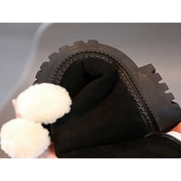 Avamo Gyerekek Csúszásgátló Alkalmi Cipő Csúszik A Napi Fuzzy Téli Meleg Cipő Fekete 15.6