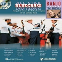 All Star Bluegrass Jam Along for Banjo: biztonsági mentések, vezető alkatrészek és jegyzet-jegyzet átiratok az alapvető
