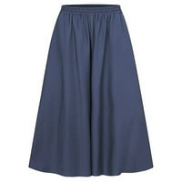 Cindysus Női bő Magas derék hosszú nadrág Női laza Fit fenék széles láb Loungewear Egyszínű Alkalmi nadrág Kék XL