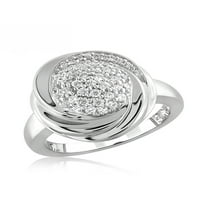 Diamonice 0. Sterling ezüst 1. Karát fehér köbös cirkónium -gyűrű nők számára