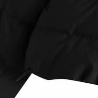 Xinqinghao dzsekik Kabát Női Rövid Egyszerű egyszínű kapucnis kézzel töltött pamut kabát női viselet női kabát Fekete