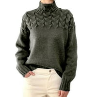 Yinmgmhj kardigán pulóverek nőknek Női garbó pulóver női Csuklyás nyakú pulóver nőknek szürke + 12