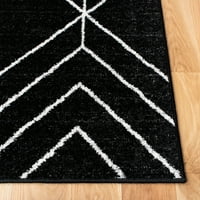 Adirondack Caitriona geometriai futó szőnyeg, fekete elefántcsont, 2'6 14 '