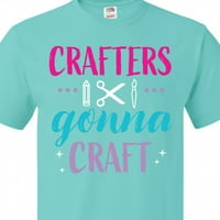Inktastic Crafters fog kézműves Rózsaszín kékeszöld és lila póló