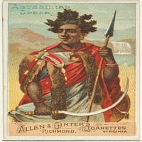 Abesszin lándzsa, az All Nations Arms sorozatból Allen számára & Ginter cigaretta márkák Poszter Nyomtatás