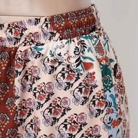női nagy nyomtatási divat virágos alkalmi nadrág laza virágos kontraszt alkalmi nadrág